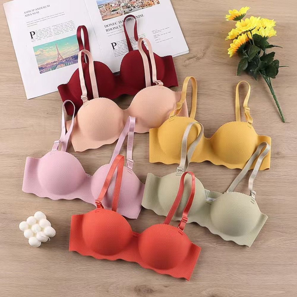 Wirefree Bra Comfort - Trendy Comfort Seamless Bra Adjustable Candy