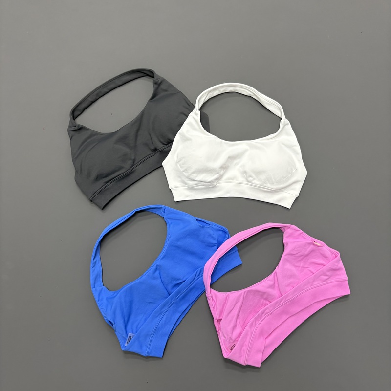 T Shirt Bra Seamless - HISTELLO Seamless Halter Neck Sports Bra