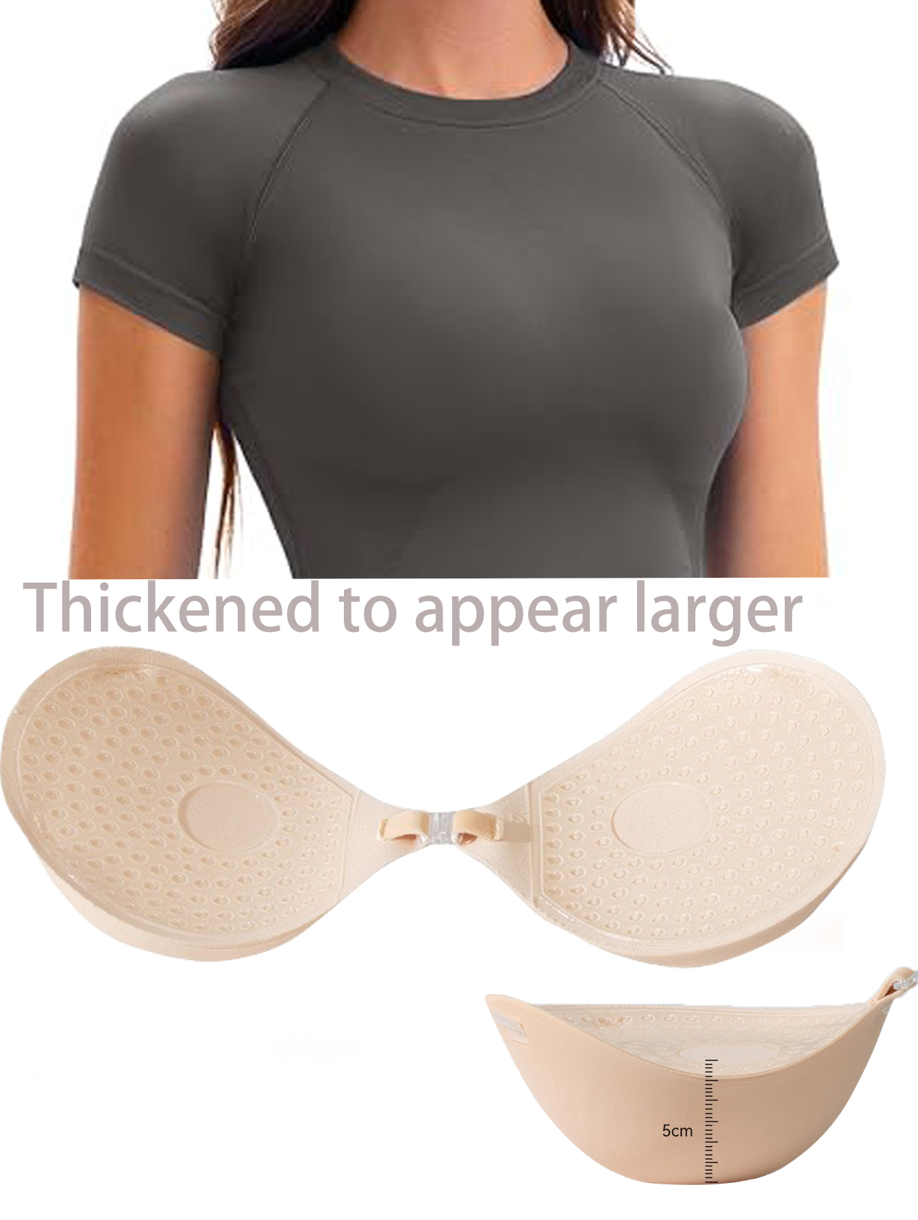 5CM Thickened Chest Sticker In - Push Up Bra Silicone ulasan dan harga