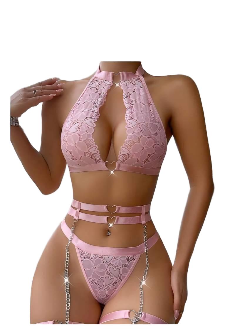 Sexy Lingerie Set Push Up Lace - Lace Bralette Set ulasan dan harga