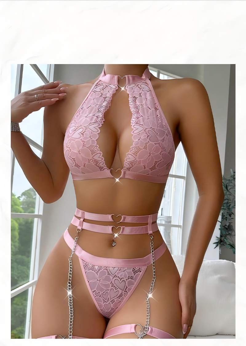 Sexy Lingerie Set Push Up Lace - Lace Bralette Set ulasan dan harga