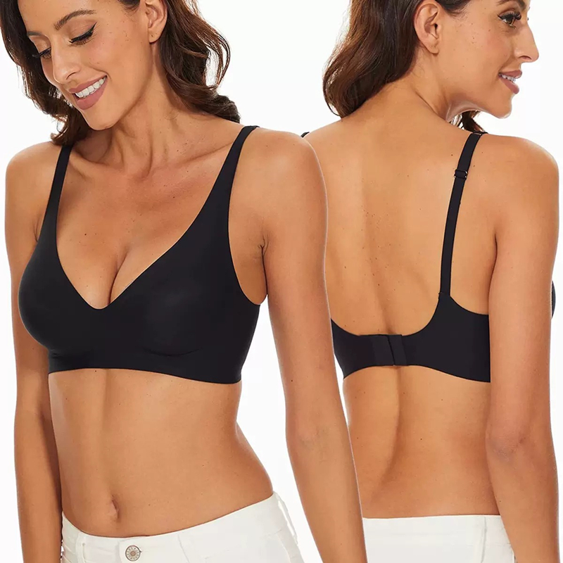 Sexy Seamless Jelly Bra S-4XL  - Plunge Bra Push Up ulasan dan harga