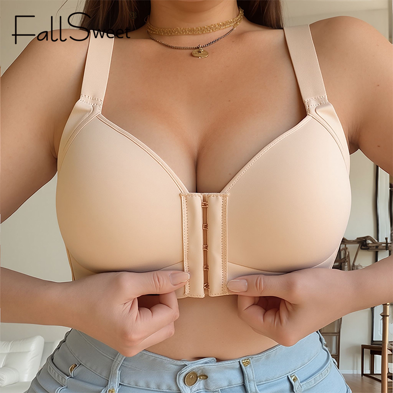 FallSweet Plus Size Wireless F - Minimizer Bra Women ulasan dan harga