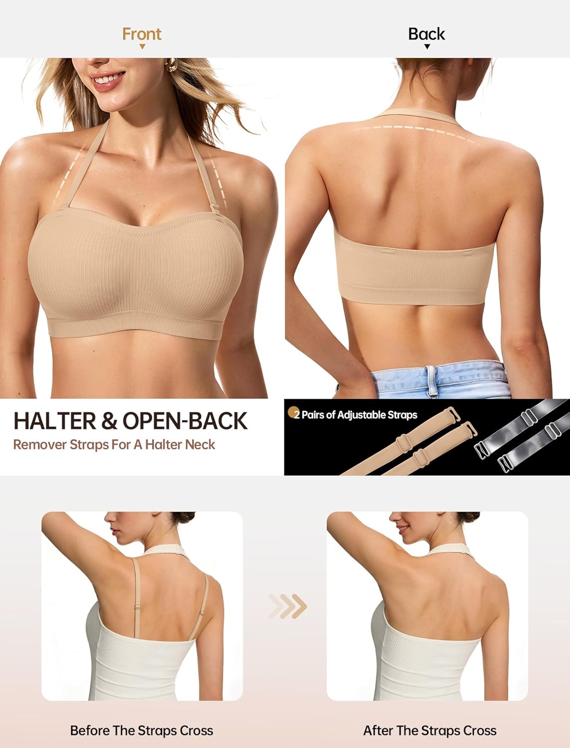 LetsJoli Push Up Strapless Bra - Underwire Bra Padded ulasan dan harga