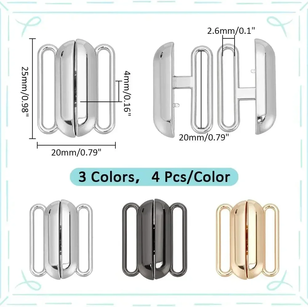 12 Sets 3 Colors Front Closing - Nursing Bra Clip ulasan dan harga