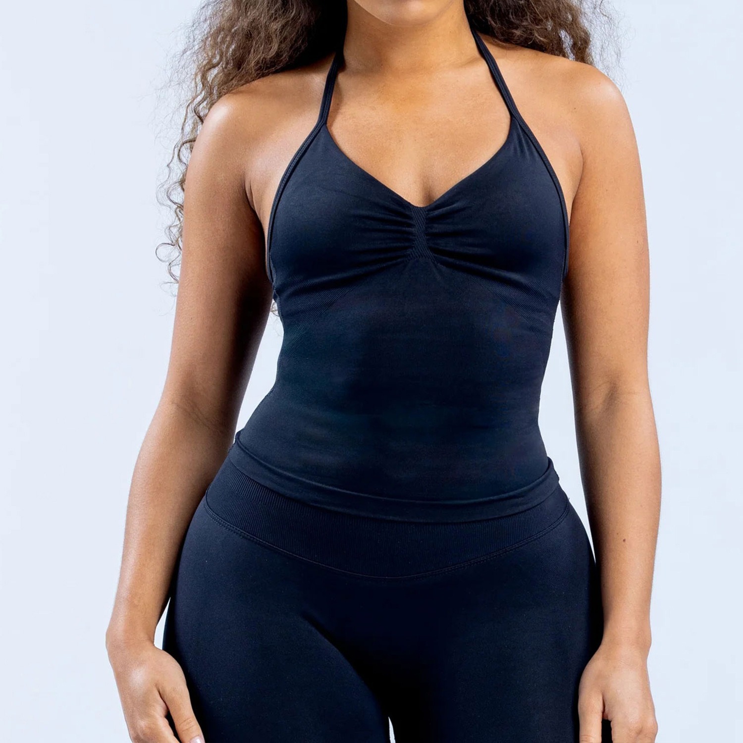 Women's Halter Neck Yoga Tank  - T Shirt Bra Seamless ulasan dan harga