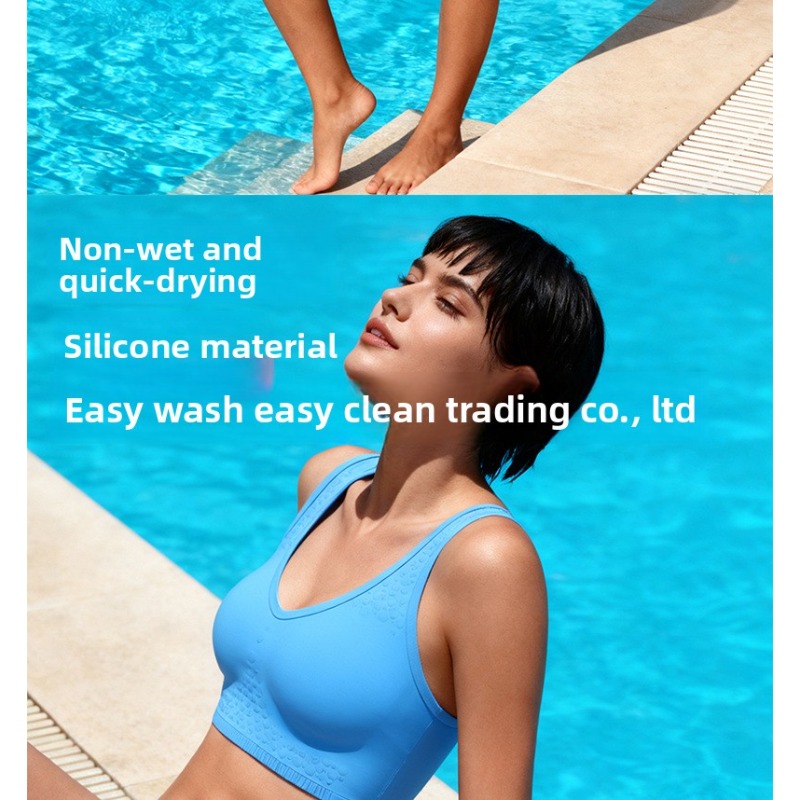 Silicone Women Swim Bikini Set - Minimizer Bra Women ulasan dan harga