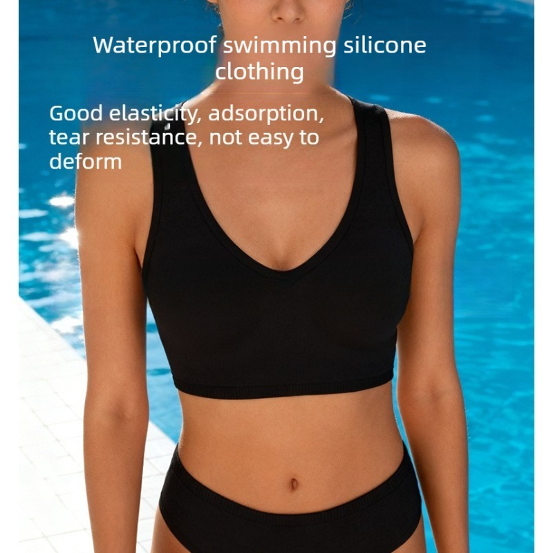 Silicone Women Swim Bikini Set - Minimizer Bra Women ulasan dan harga
