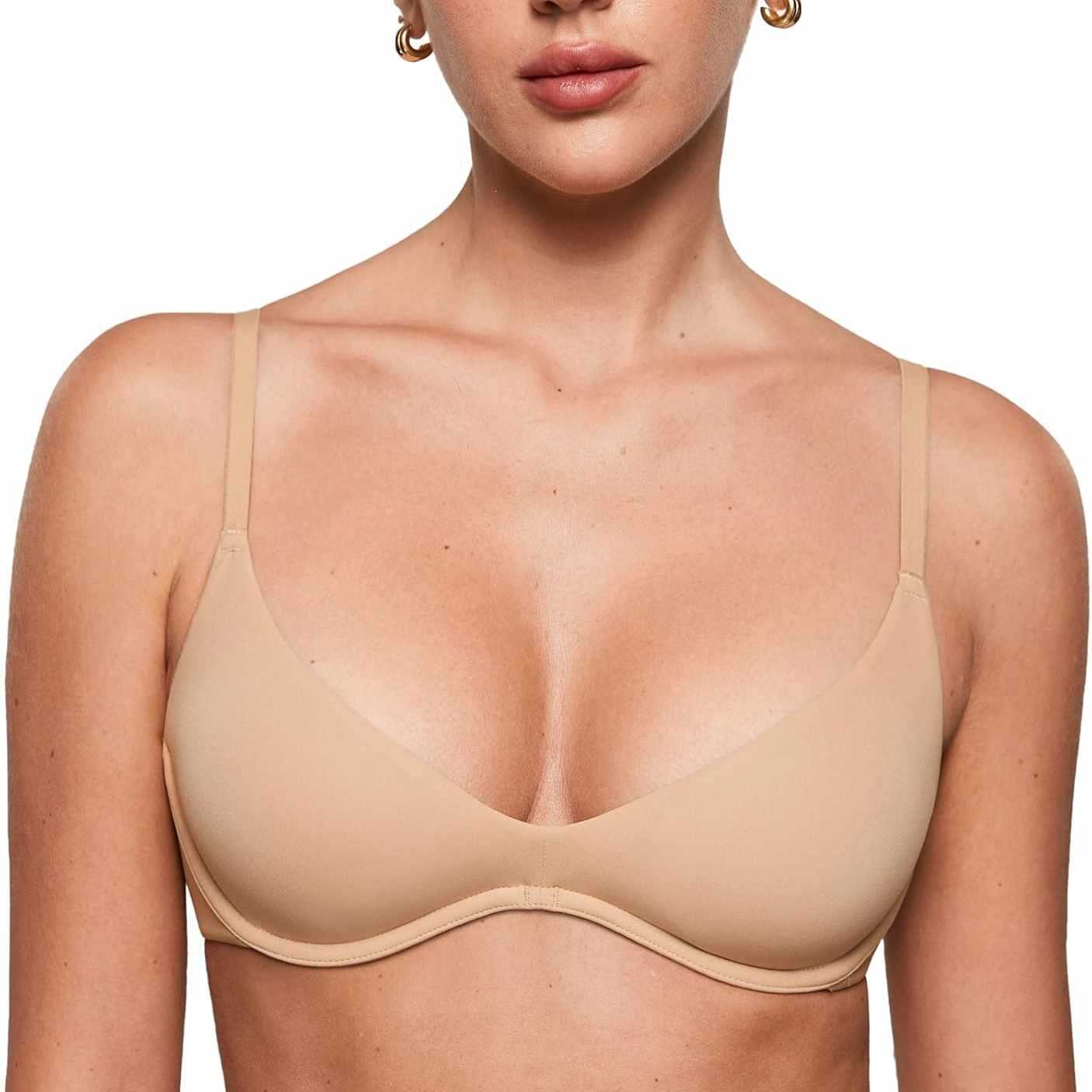 Women's Deep V Unpadded Seamle - Wirefree Bra Comfort ulasan dan harga