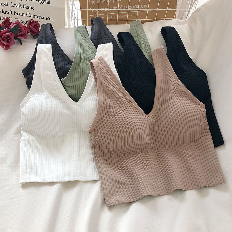 Women's Tank Crop Tops Female  - T Shirt Bra Seamless ulasan dan harga