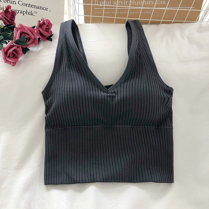 Women's Tank Crop Tops Female  - T Shirt Bra Seamless ulasan dan harga