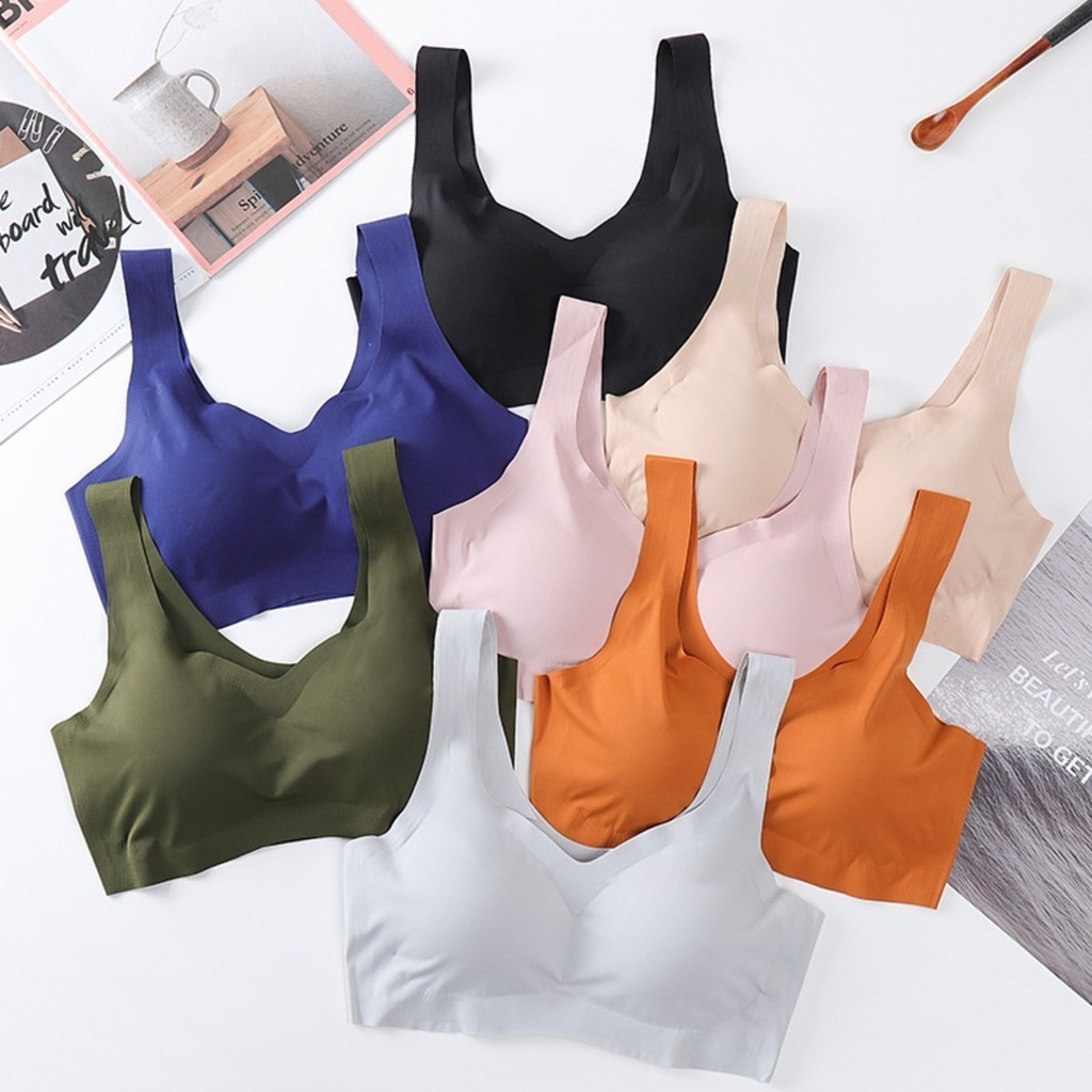 3PCS Sexy Sports Bra Seamless  - Cotton Bra Everyday ulasan dan harga