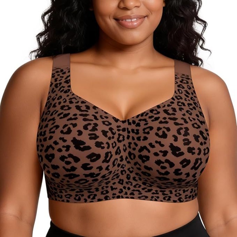 Leopard Jelly Bras No Underwir - Plunge Bra Push Up ulasan dan harga
