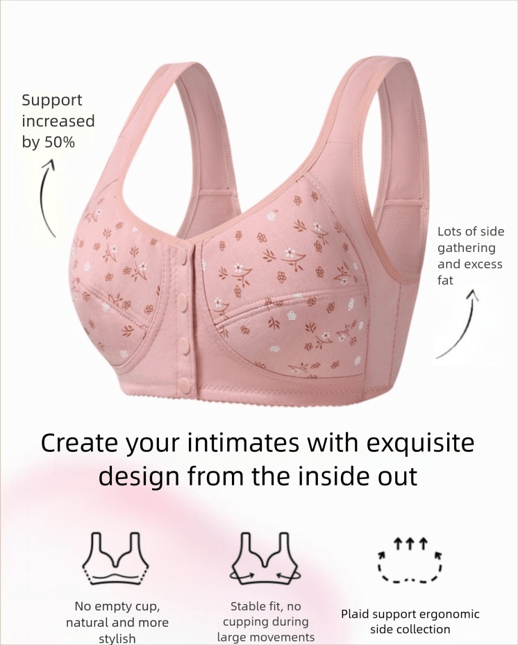 7pcs Elegant Lace Push Up Seam - Full Coverage Bra ulasan dan harga