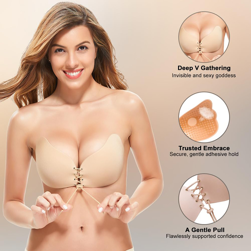 1/2 Pairs Women Summer Backles - Strapless Bra Adhesive ulasan dan harga