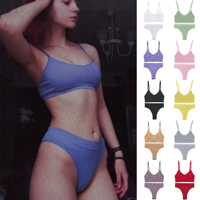 Women Bra Set Sexy Lingerie Fe - Cotton Bra Everyday ulasan dan harga