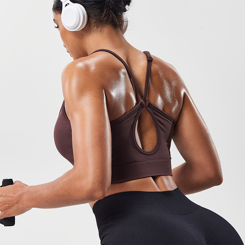 Women Hollow Back Adjustable S - Sports Bra Racerback ulasan dan harga