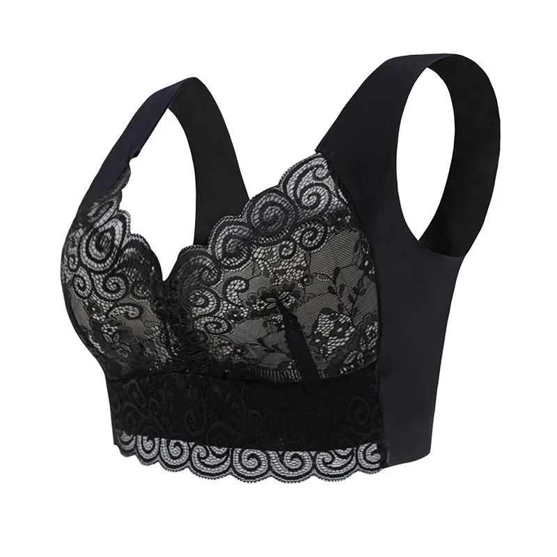 1pcs Ice Silk Seamless Lace Br - Sleep Bra Bralette ulasan dan harga
