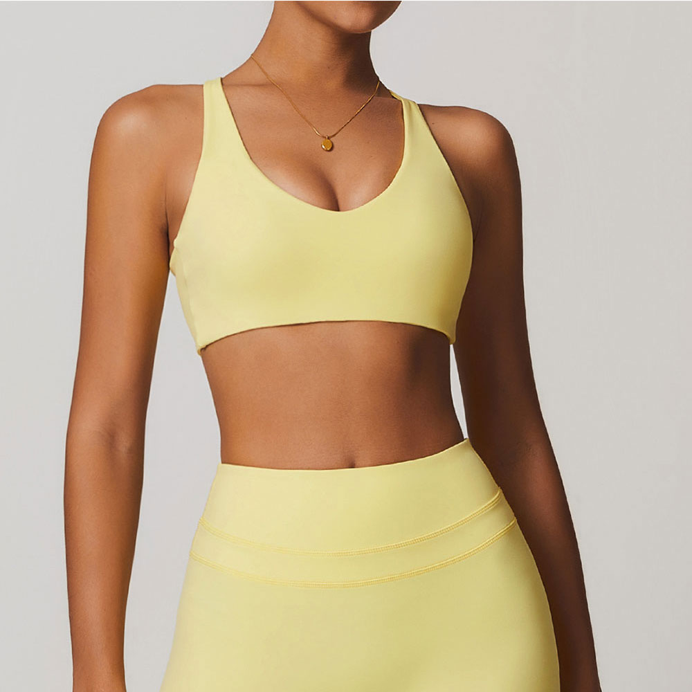 JUREN Sports Bra Women Fitness - Plunge Bra Push Up ulasan dan harga