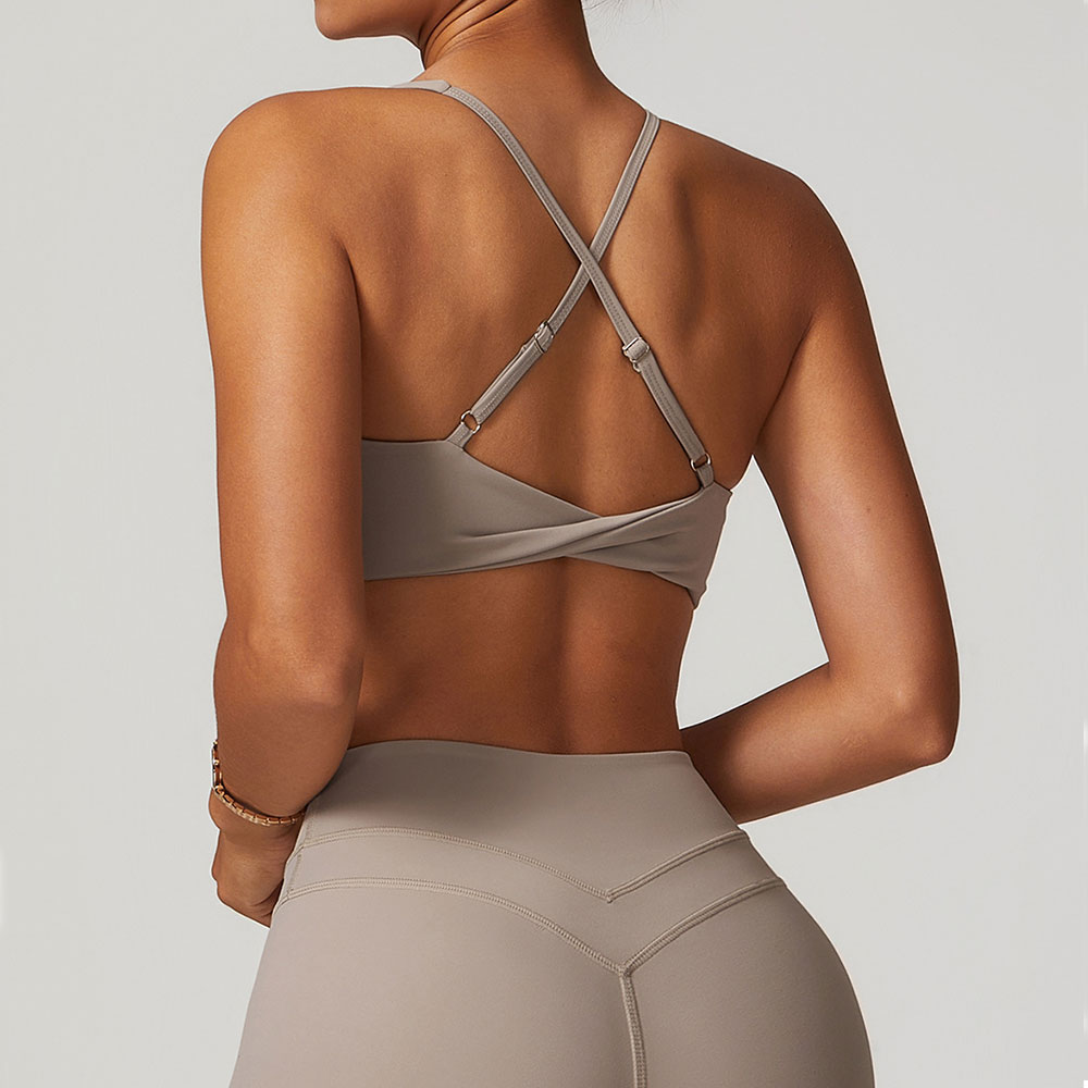 JUREN Sports Bra Women Fitness - Plunge Bra Push Up ulasan dan harga