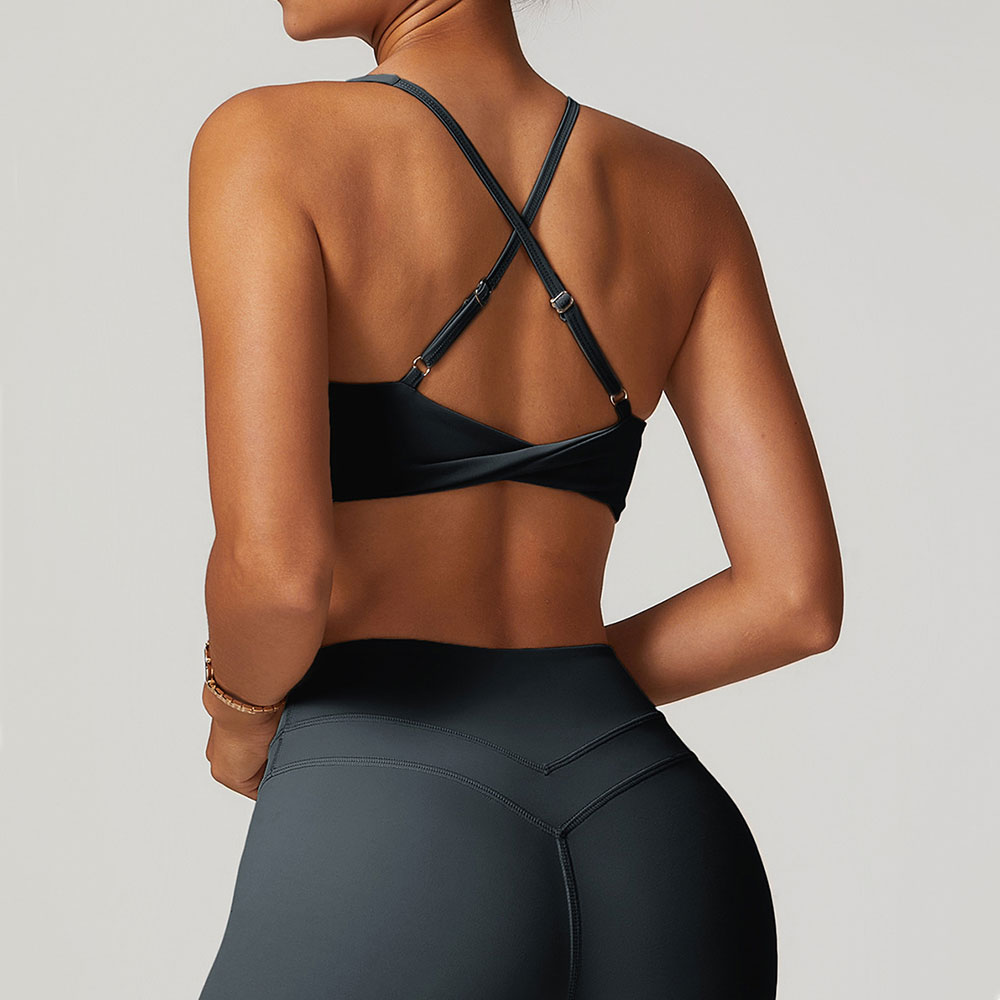 JUREN Sports Bra Women Fitness - Plunge Bra Push Up ulasan dan harga