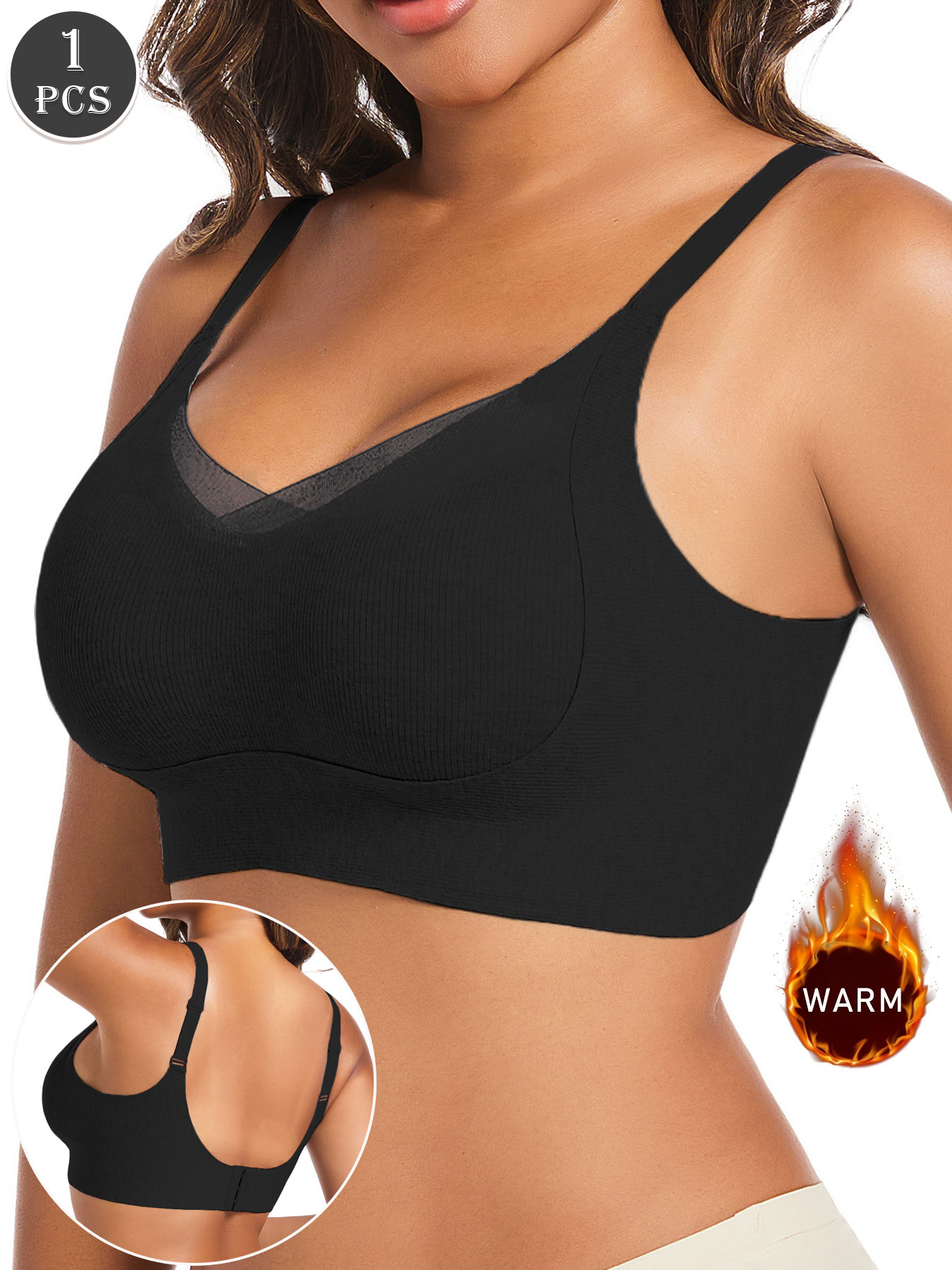 1pc Women's Casual Black  Push - Underwire Bra Padded ulasan dan harga