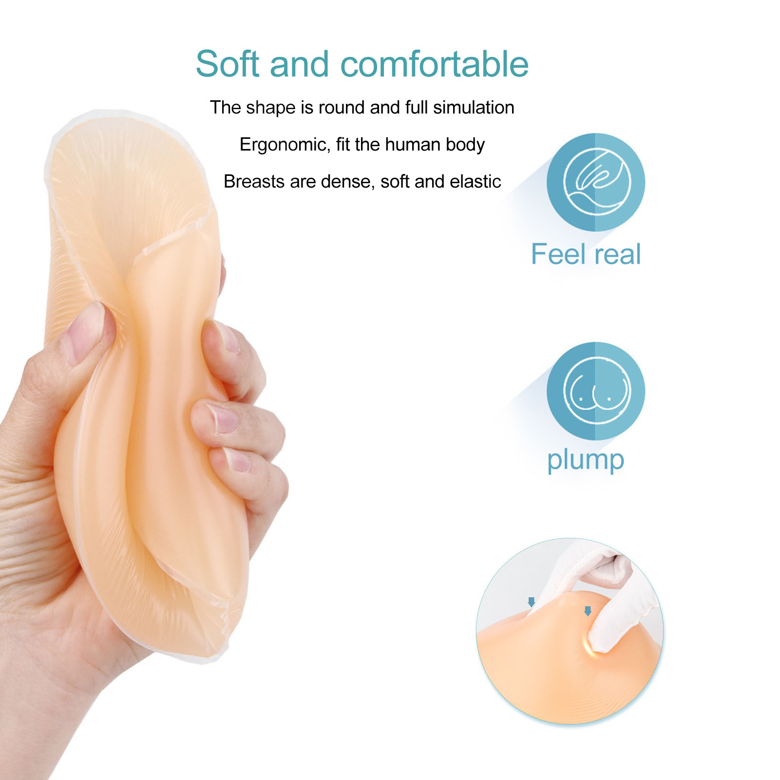 5.3Oz Silicone Bra Insert Drop - Mastectomy Bra Pocket ulasan dan harga