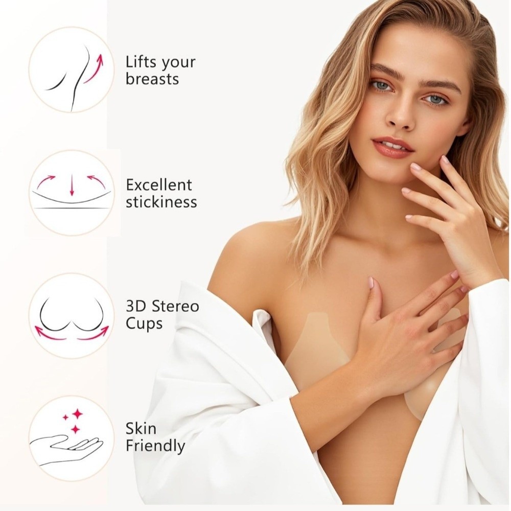 Seamless Silicone Nipple Cover - Push Up Bra Silicone ulasan dan harga